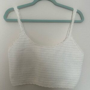 White Crochet Crop Top
